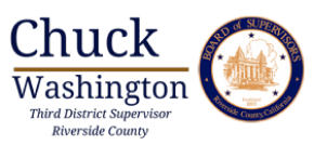 Supervisor Chuck Washington, District 3 Logo
