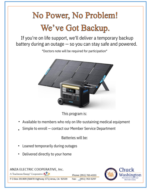Anza Battery Flyer